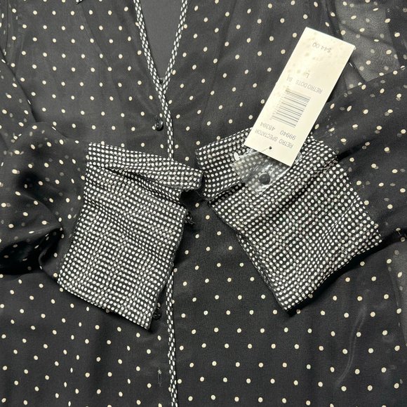 New York City Design Co Top 100% Silk Lined Buttons Front With Cami Size L NWT - Picture 10 of 14